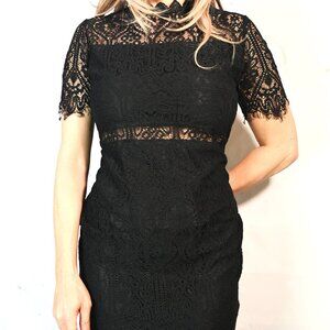 Black Lace Dress - Size Large